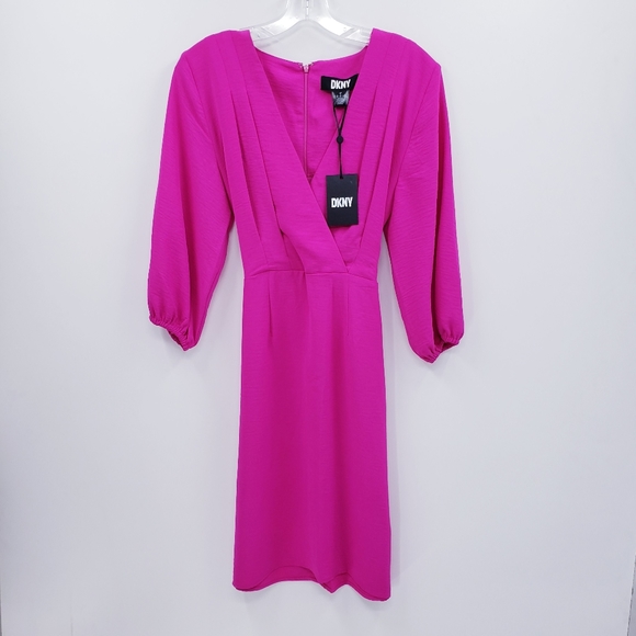 Dkny Dresses & Skirts - NWT DKNY Bright Fushia Long Sleeve Dress, size 6